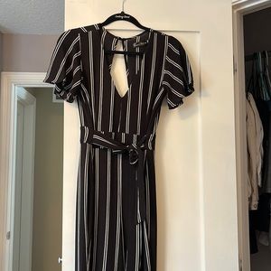 Striped jumpsuit. Business casual